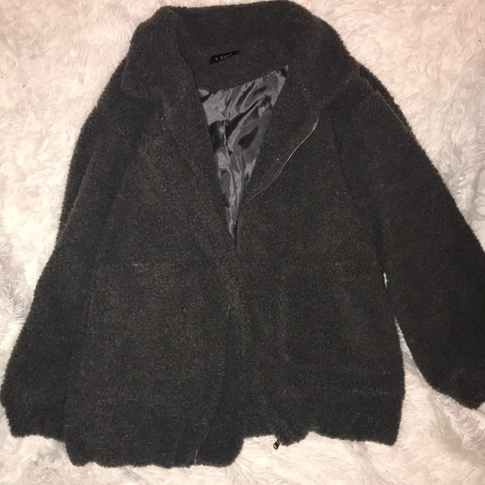 Grey teddy jacket